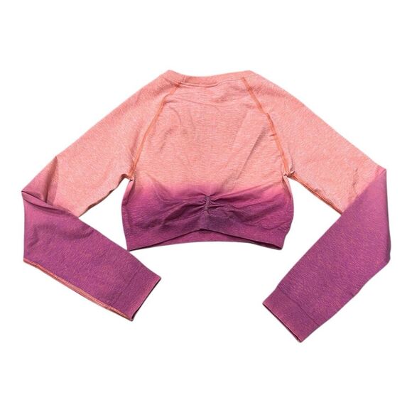 Gymshark Pink Adapt Ombre Seamless Crop Top M - Picture 3 of 4